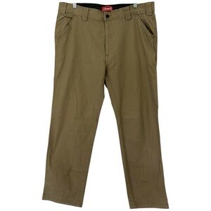 Coleman Men's Tan Chino‎ Flat Front Pants  Sz 36